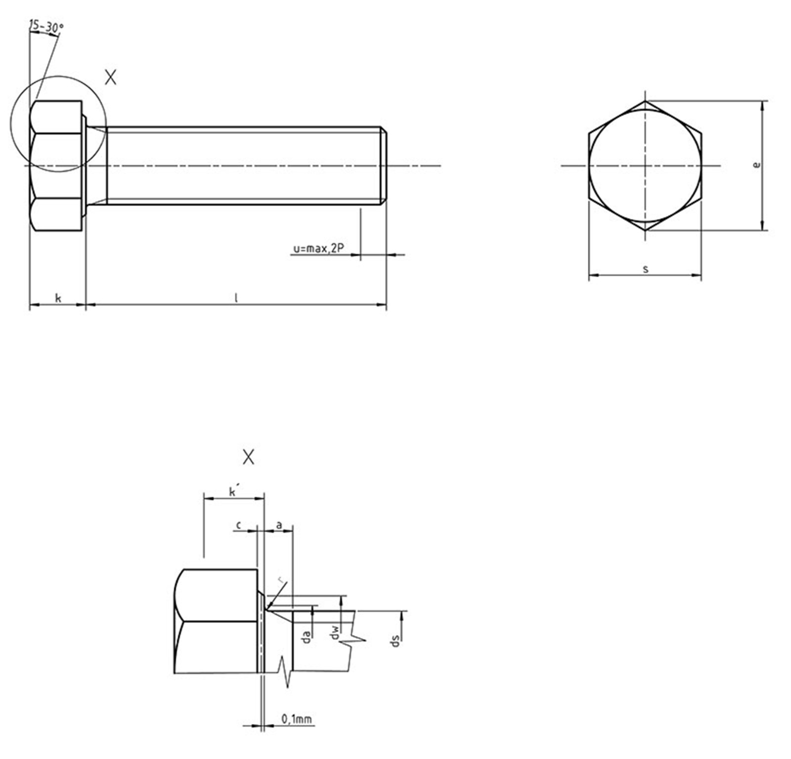 DIN 933 Hex Head Bolt Image 1