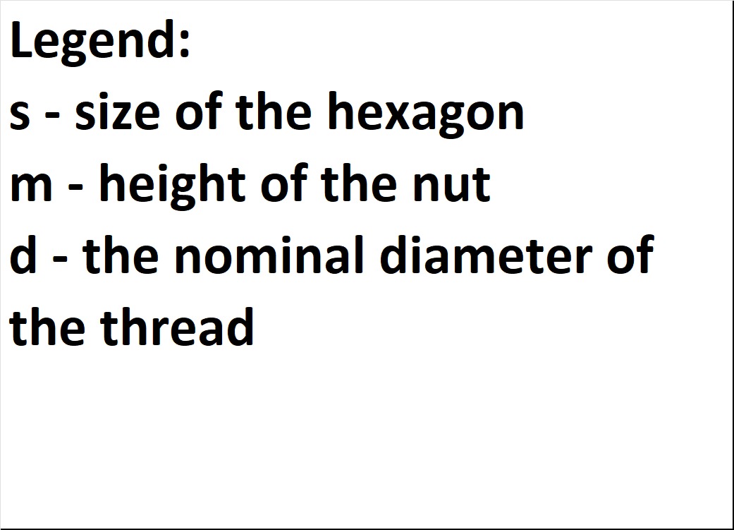 DIN 934 Hexagonal Nut Technical Drawing 3