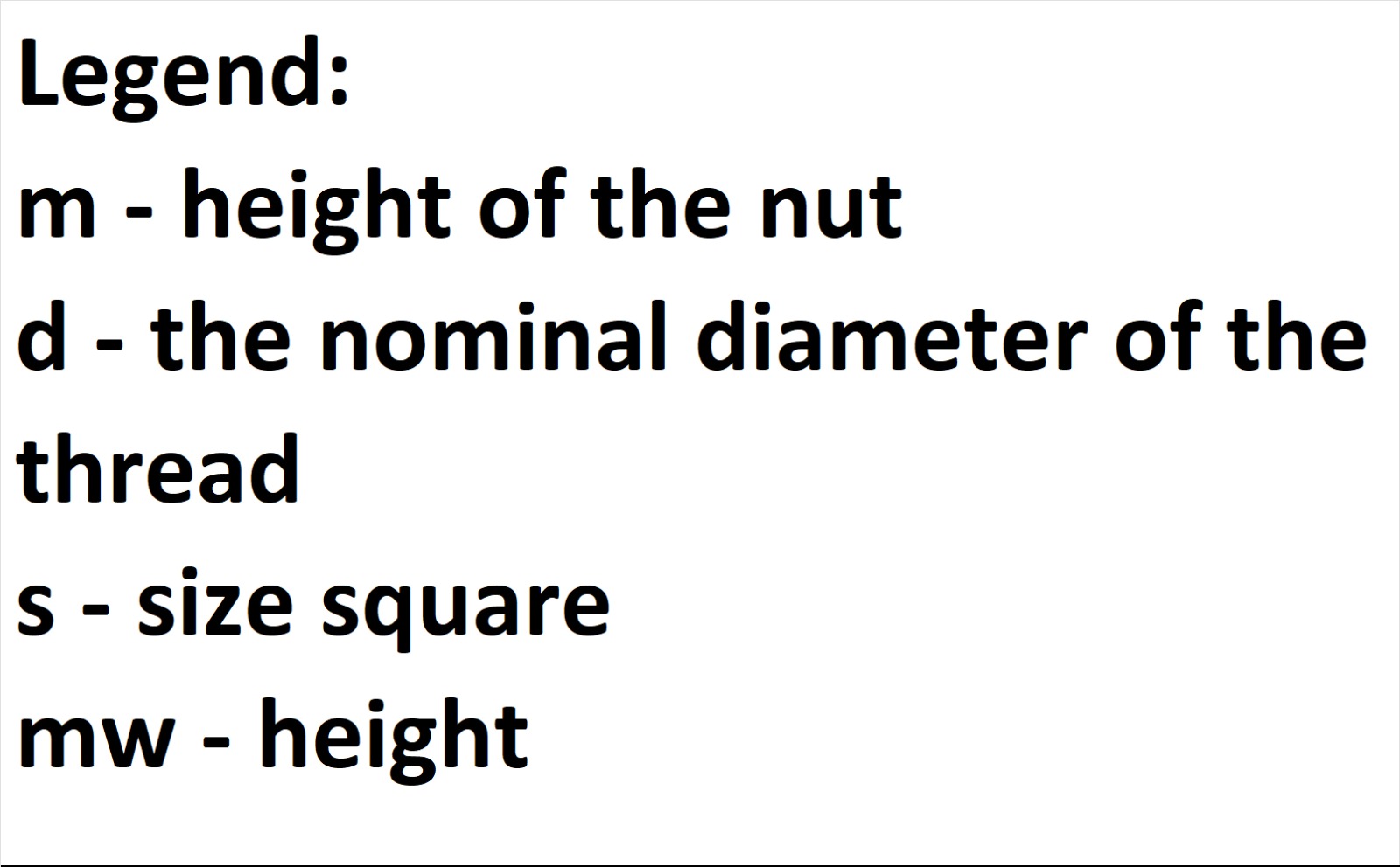 DIN 557 Square Nut Technical Drawing 3